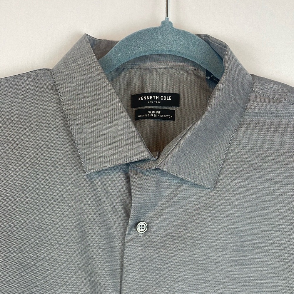Kenneth Cole Gray Dress Shirt Classic Fit - Picture 3 of 3